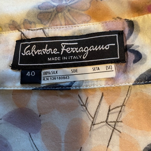 Vintage Salvatore Ferragamo 100% silk chiffon, worn twice size 40 excellent. - Picture 2 of 10